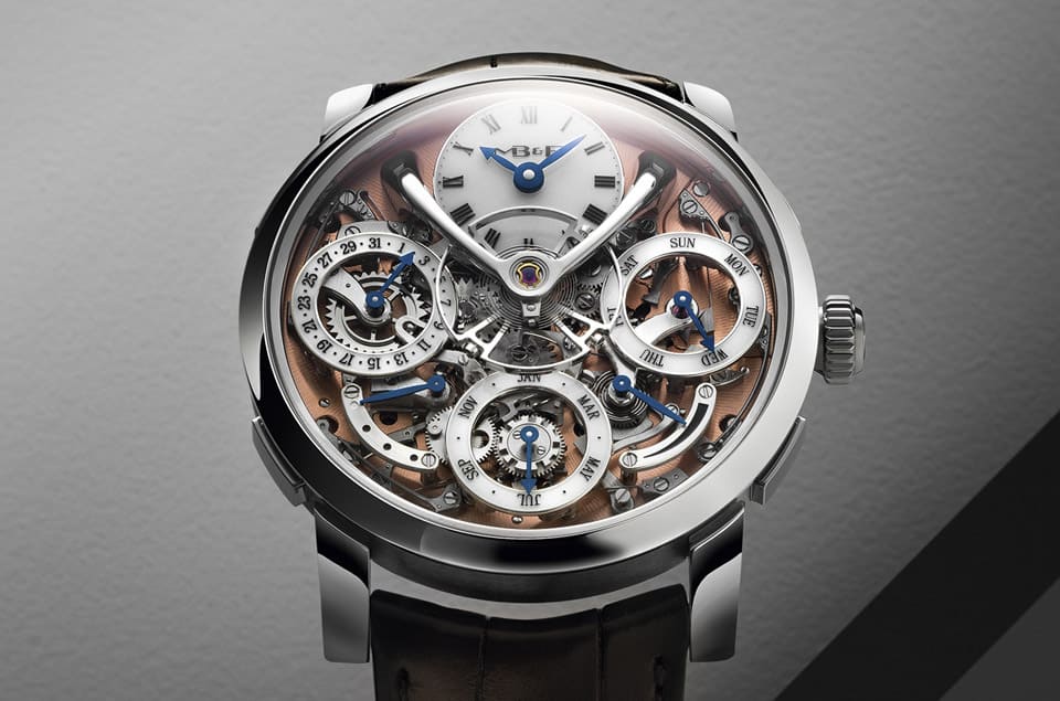 MB&F第一次以不锈钢材质打造Legacy Machine万年历 鮭鱼面新色好感度再加分