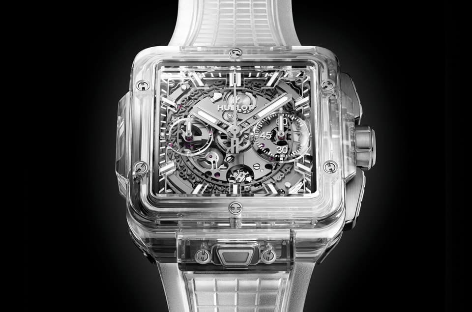 宇舶Square Bang計時錶搭配藍寶石或陶瓷材質突顯獨特方形美學