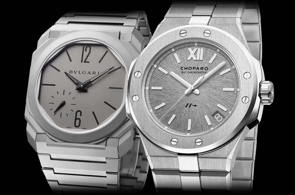 宝格丽Octo Finissimo、萧邦阿胖鹰钛金属三针运动表比较