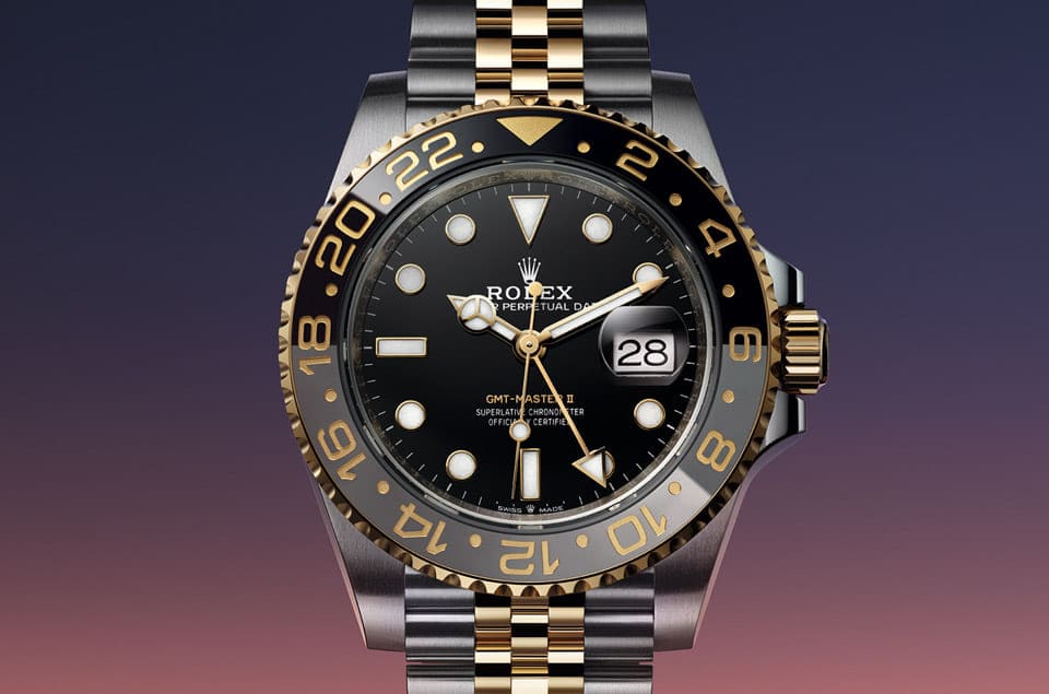 GMT-Master II 2023年融入黃金材質而且第一次啟用灰黑雙色陶瓷圈