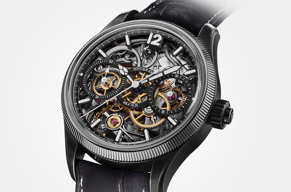 萬寶龍1858 Unveiled Secret單按把計時碼錶新採仿舊鋼錶殼營造復古感