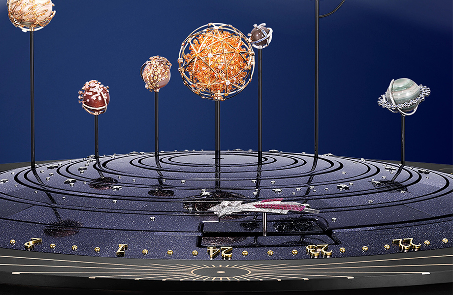 梵克雅宝珠宝表升级版 自动机械装置打造珍贵星际芭蕾座钟