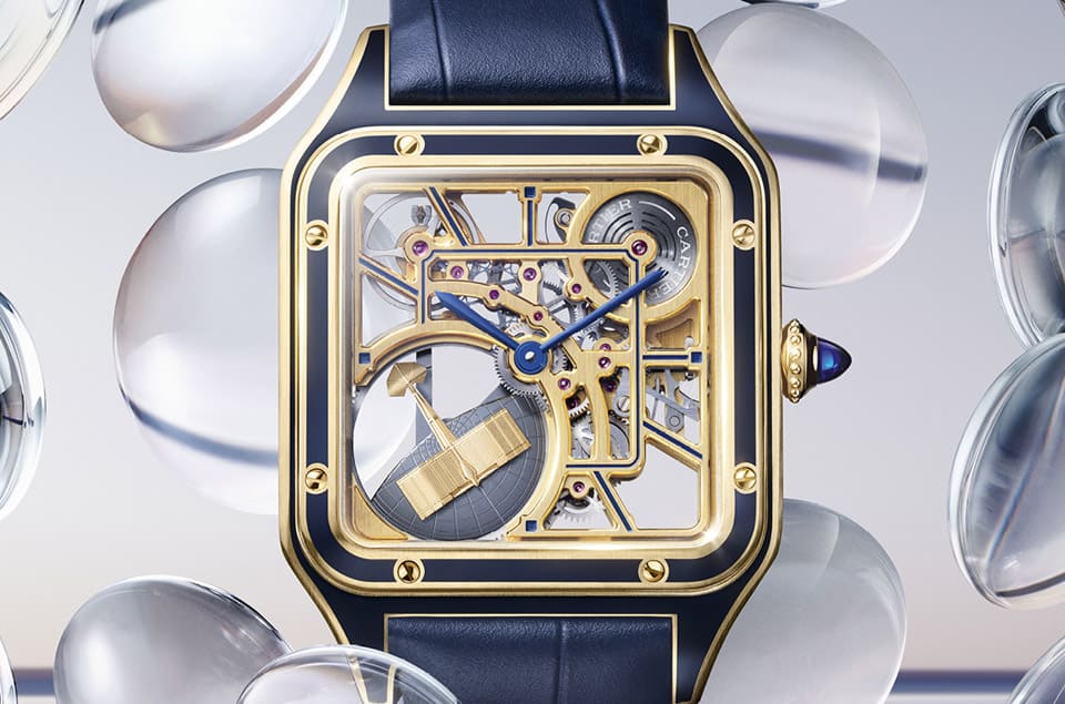 卡地亚Santos-Dumont镂空表结合经典飞机造型自动盘 赏玩乐趣深度进化