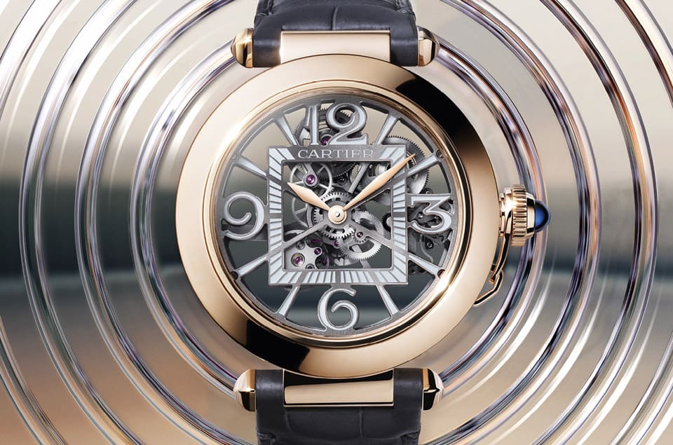 卡地亚Pasha镂空表玫瑰金改款再次突显机芯精妙设计