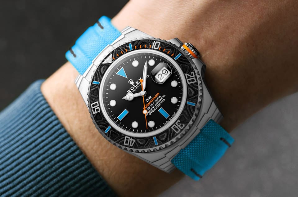 长得像赛车表劳力士水鬼 科技材质超级轻