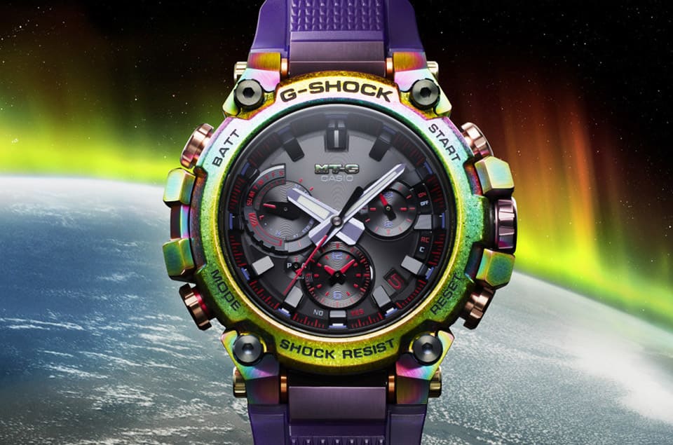 G-SHOCK高端系列以極光為靈感呈現七彩MTG-B3000新作