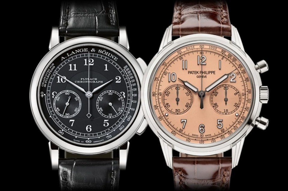 百萬價格手上鍊計時碼錶雙王  朗格1815和百達翡麗5172比較