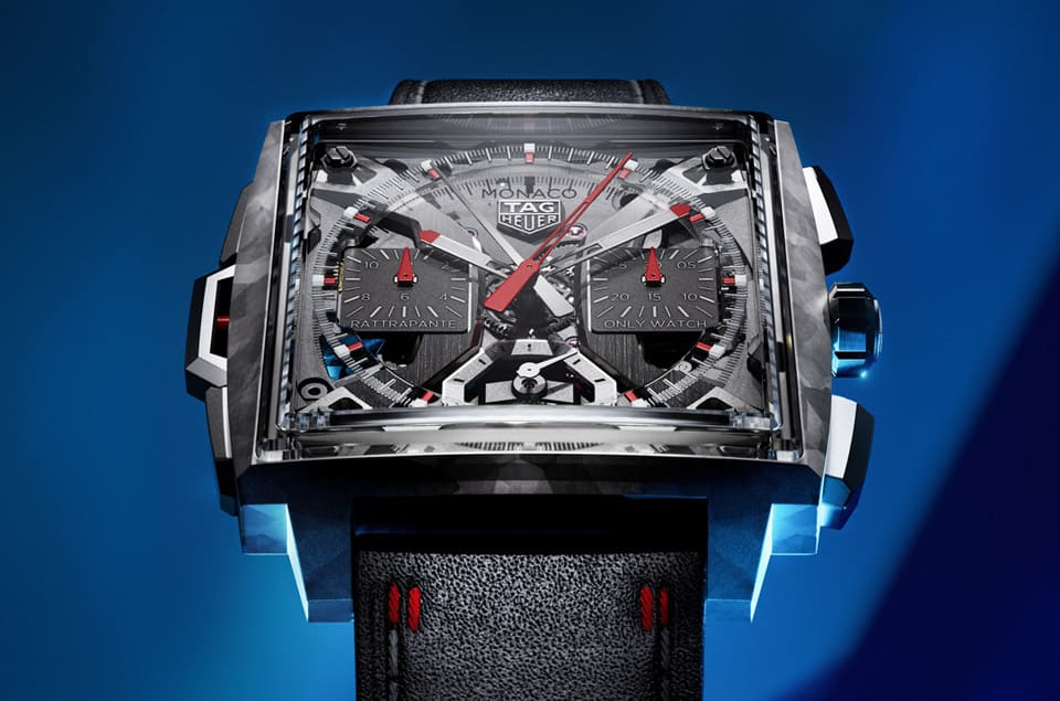 [Only Watch 2023] 泰格豪雅Monaco双追针搭载「品牌最轻自动计时机芯」