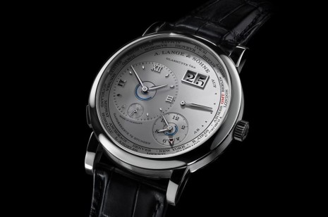 朗格Lange 1 Time Zone两地时间手表新增专卖店限定铂金银灰面