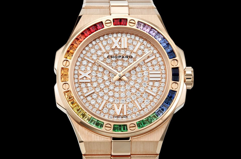 蕭邦Alpine Eagle阿胖鷹彩虹圈小改款 與前作有一個明顯差異