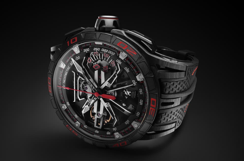 罗杰杜彼王者竞速飞返计时码表含有两项申请中专利 手表设计灵感、特色、规格一次看
