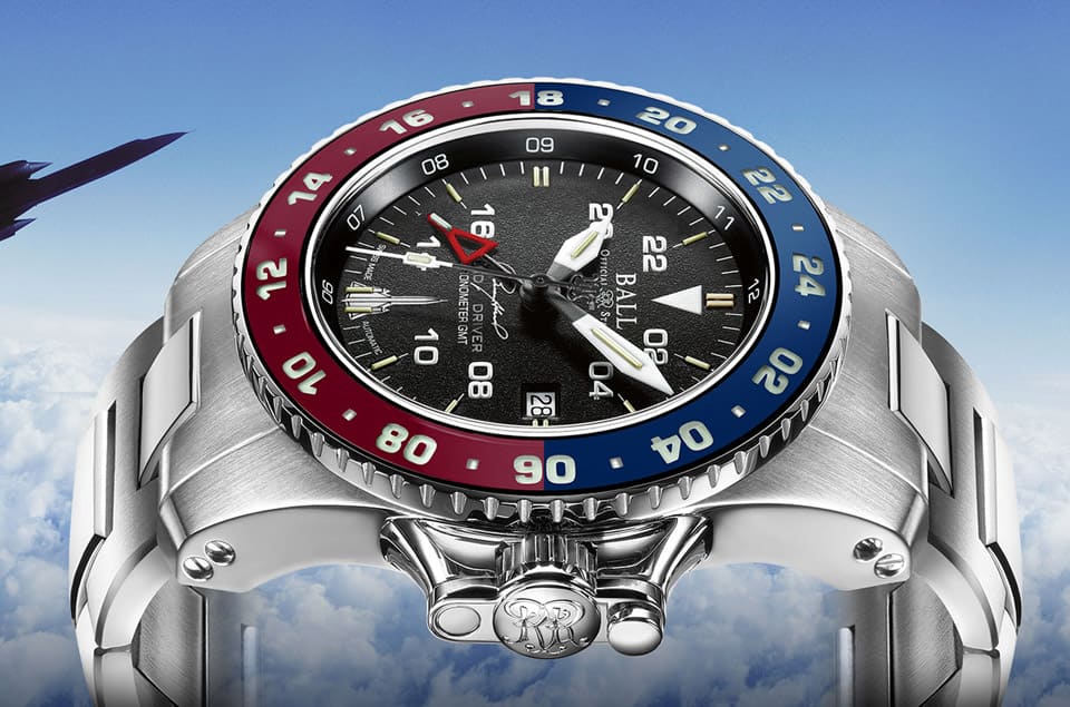 BALL WATCH AeroGMT Sled Driver蘊含夜光三地時間強大機能向美軍傳奇飛行員致敬