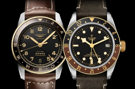 「半金复古两地时」浪琴表Spirit Zulu Time和帝舵Black Bay GMT比较