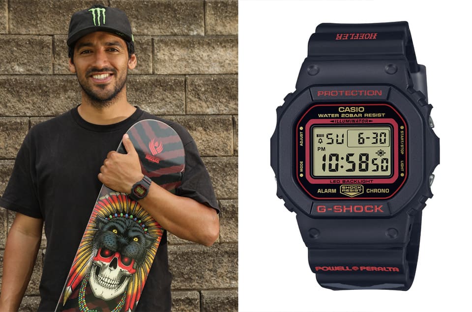 G-SHOCK與滑板冠軍選手、品牌三方聯名 DW-5600方錶散發濃濃街頭藝術風格