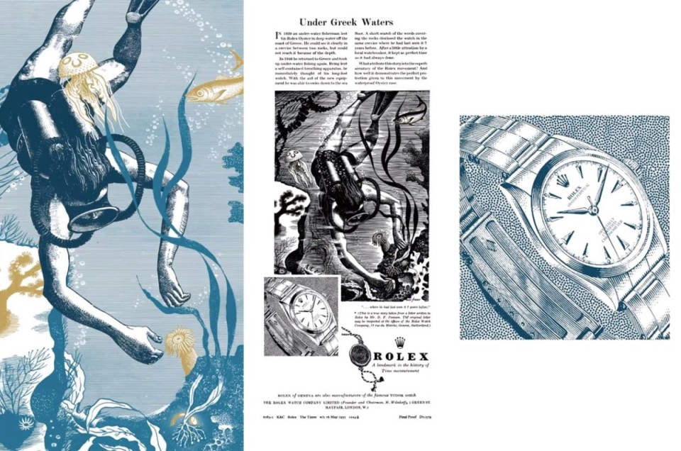 劳力士早期水鬼广告透露一段神奇的故事