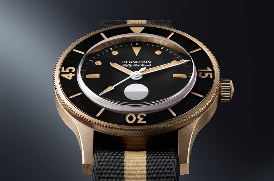 宝珀五十噚70周年纪念Act 3改用青铜金材质并带回MIL-SPEC手表经典湿度