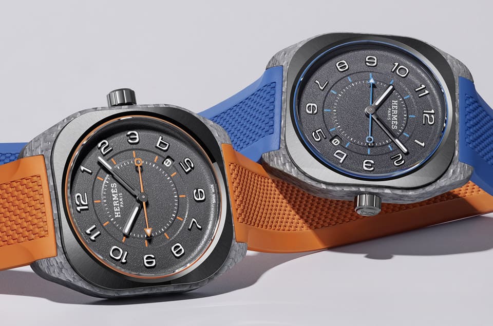 愛馬仕H08運動錶以鍍鋁纖維錶殼搭陶瓷錶圈 結合彩色細節綻放活力個性