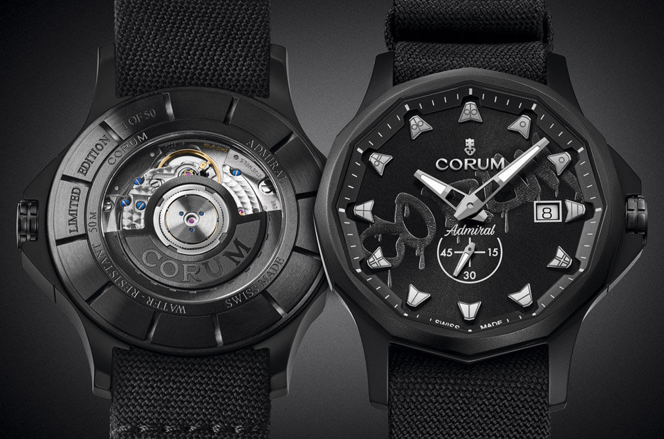 崑崙錶海軍上將小三針以陶瓷錶殼結合塗鴉藝術揮灑現代風格