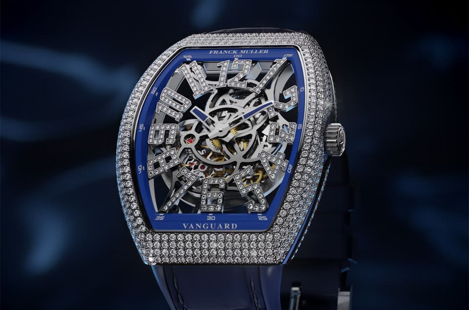 FRANCK MULLER Vanguard超薄新作结合钻石镶嵌工艺闪现璀璨光芒