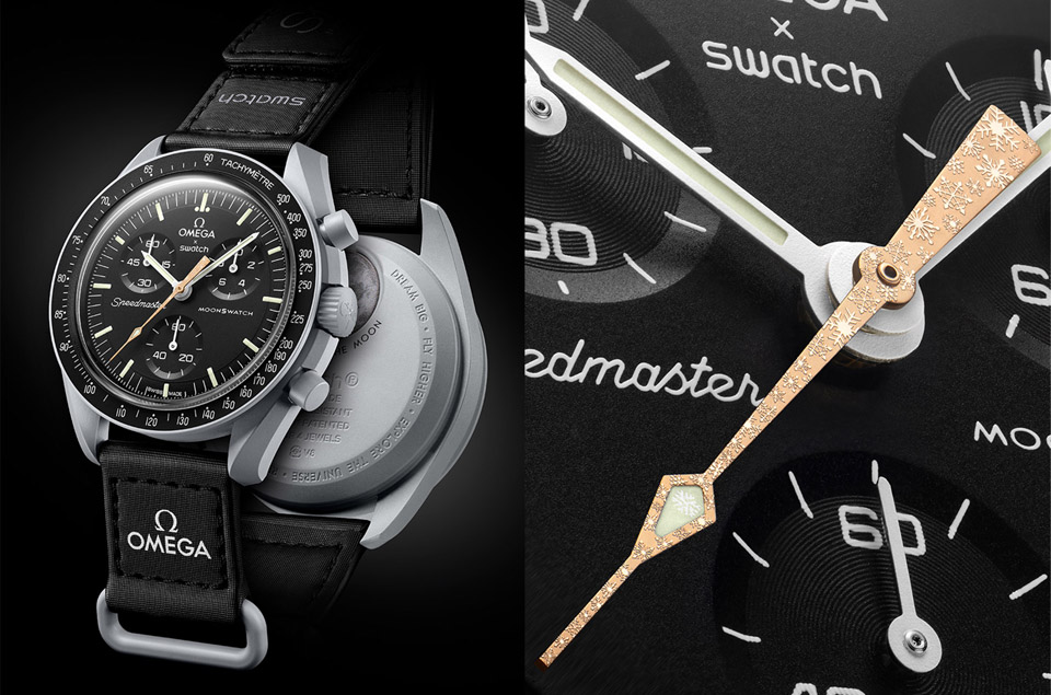 2023年最后一款欧米茄 x SWATCH MoonSwatch 以雪花诠释「冷月」为主题