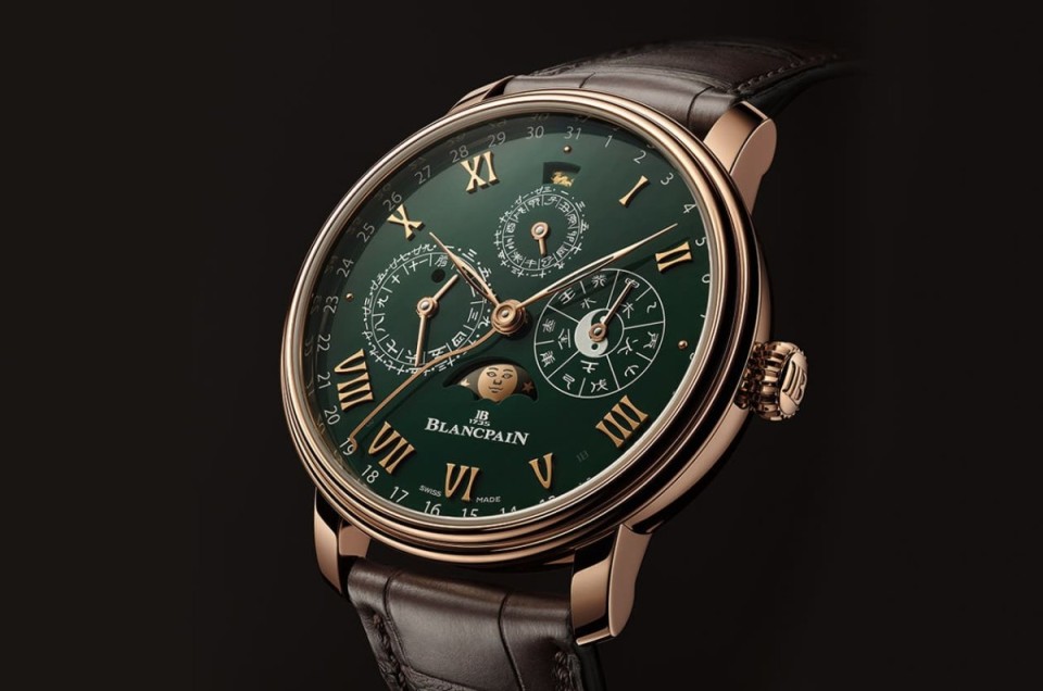 宝珀Villeret中华年历表再现龙年限量版 珐琅面盘出现新色