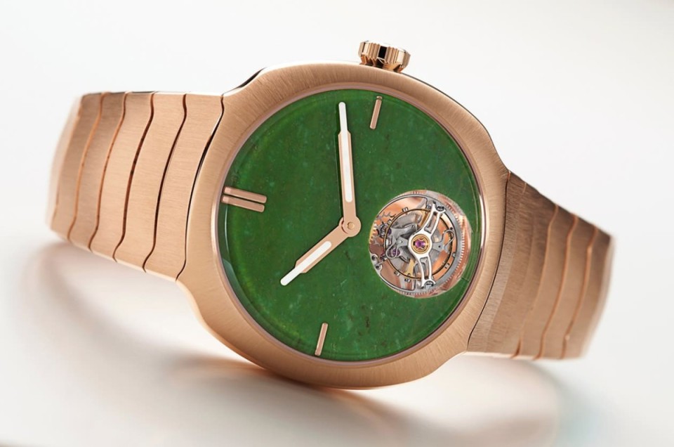 亨利慕时疾速者陀飞轮加入一种罕见玉石装饰面盘 每一只都堪称「独一无二」
