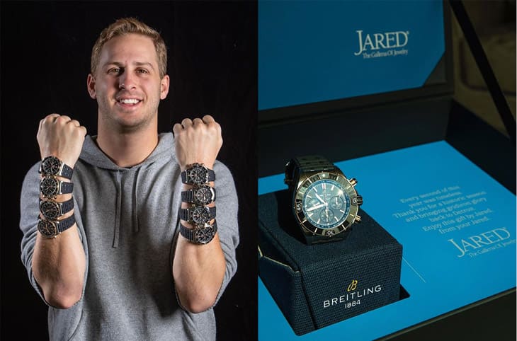 美式足球NFL明星「感谢过去一季的照顾」豪气买8支百年灵送队友