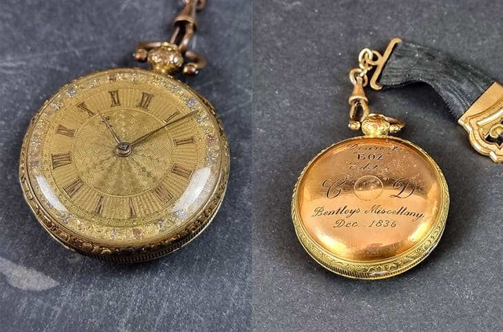 英国大文豪狄更斯古董怀表拍卖 得标价高出估价将近3倍！