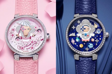 路易威登新款Tambour Slim跳时表 Vivienne这次化身樱花妹或太空人