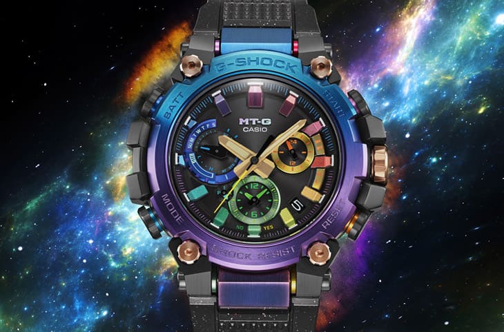 G-SHOCK MT-G以「太空星云」为主题 金属表壳呈现迷幻渐层效果