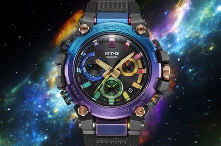 G-SHOCK MT-G以「太空星雲」為主題 金屬錶殼呈現迷幻漸層效果