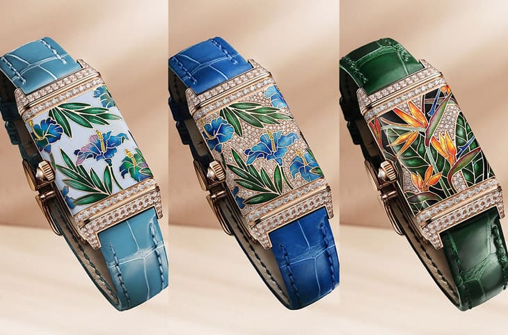 积家Reverso以三重装饰工艺诠释花卉主题之美