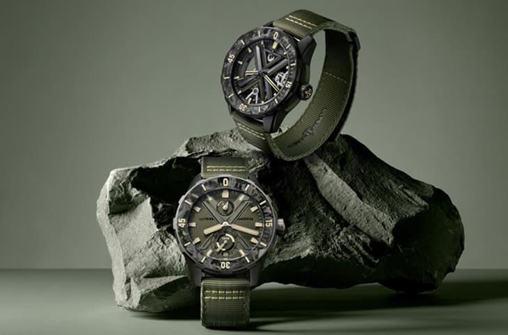 雅典表Diver系列套用OPS主题 以卡其绿色军风崭新登场