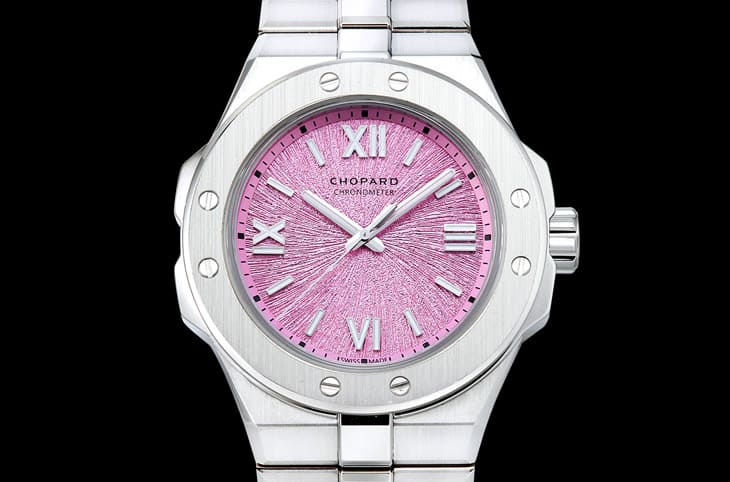 蕭邦Alpine Eagle三針錶以阿爾卑斯山茉莉花為靈感 嶄新換上粉紅面盤