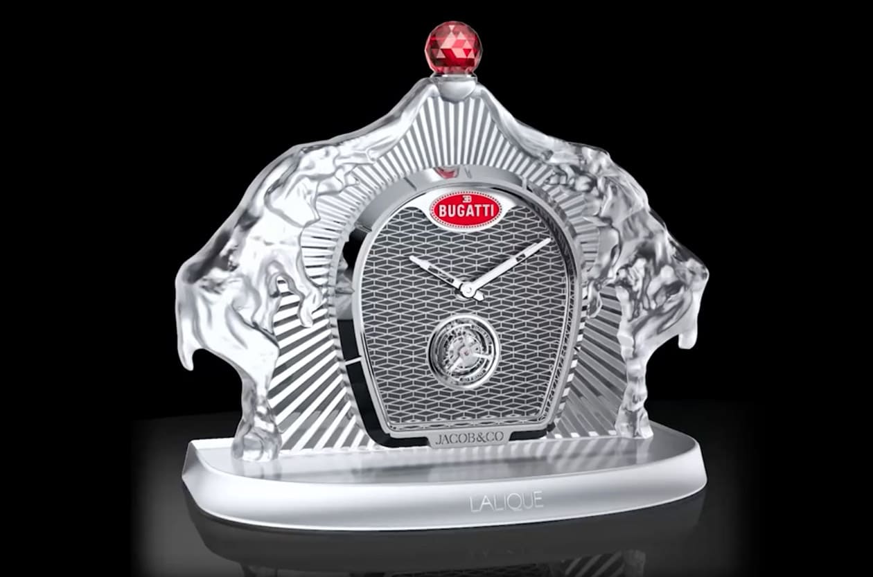 极致奢华联名 JACOB & CO.携手BUGATTI、LALIQUE打造梦幻座钟
