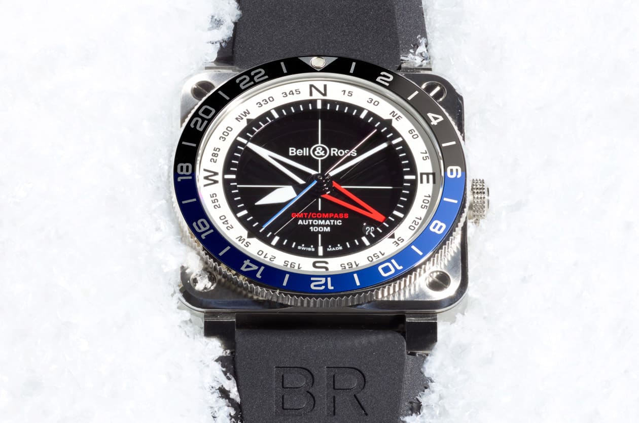 揭祕隐藏技能,GMT指针如何化身指南针?一探BELL & ROSS BR-03实用导航美学