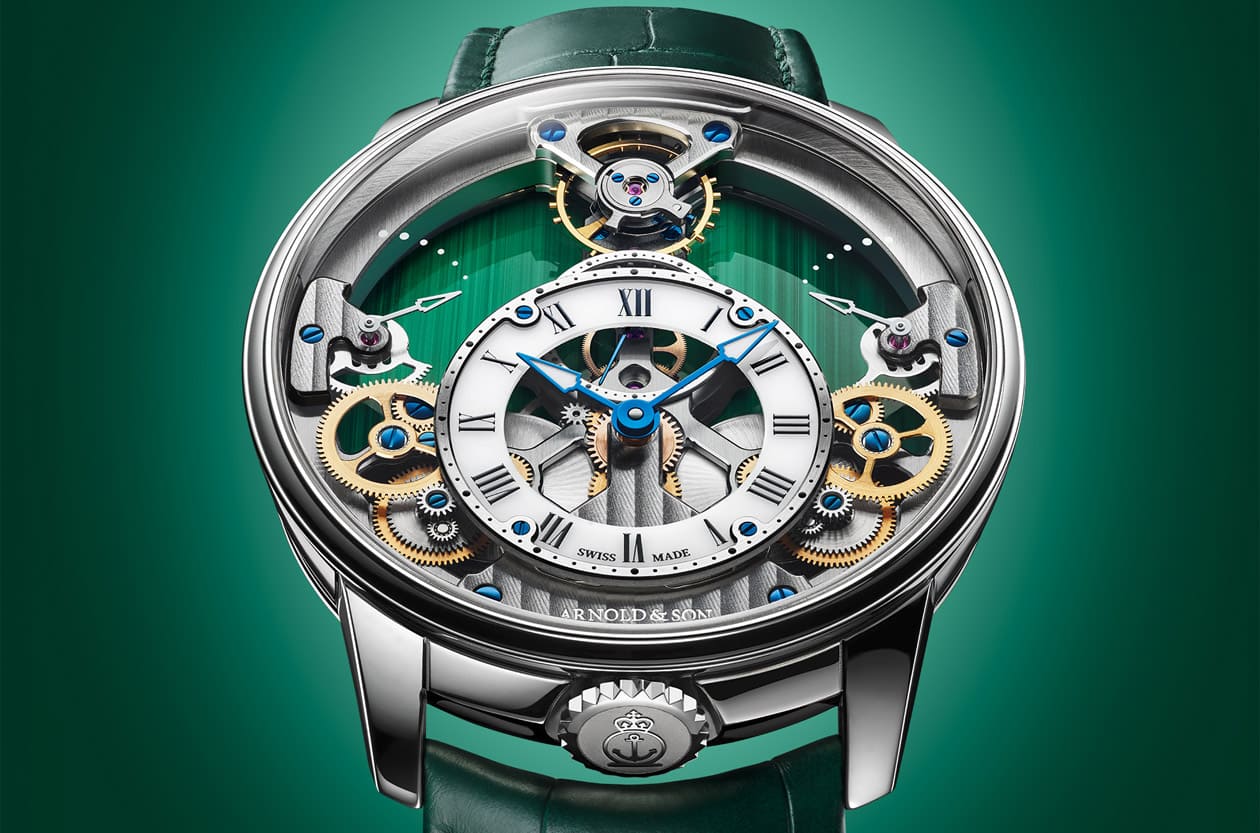 绝美绿色金字塔！亚诺表Time Pyramid新作以「孔雀石」打造最美镂空背景