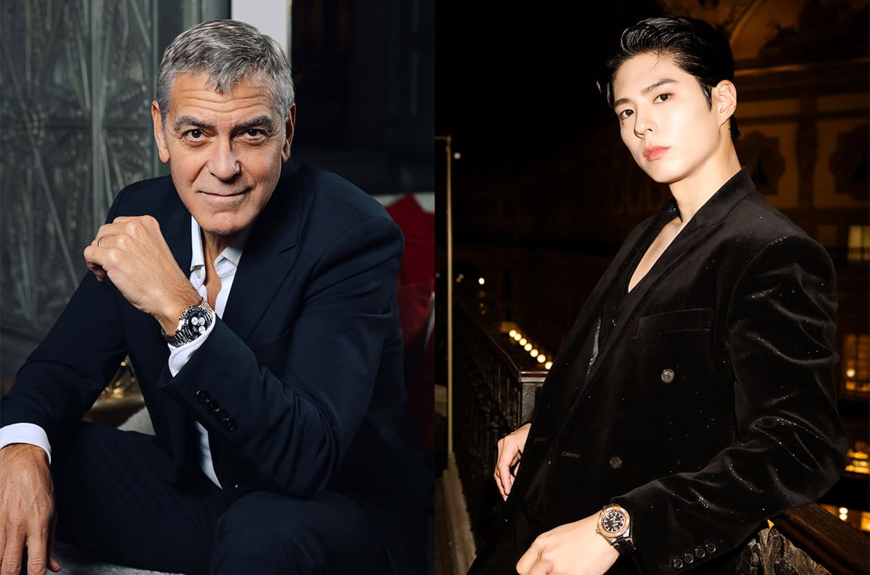 朴宝剑飞米兰帅出新高度！与乔治克隆尼现身OMEGA House，两代男神戴表品味大PK
