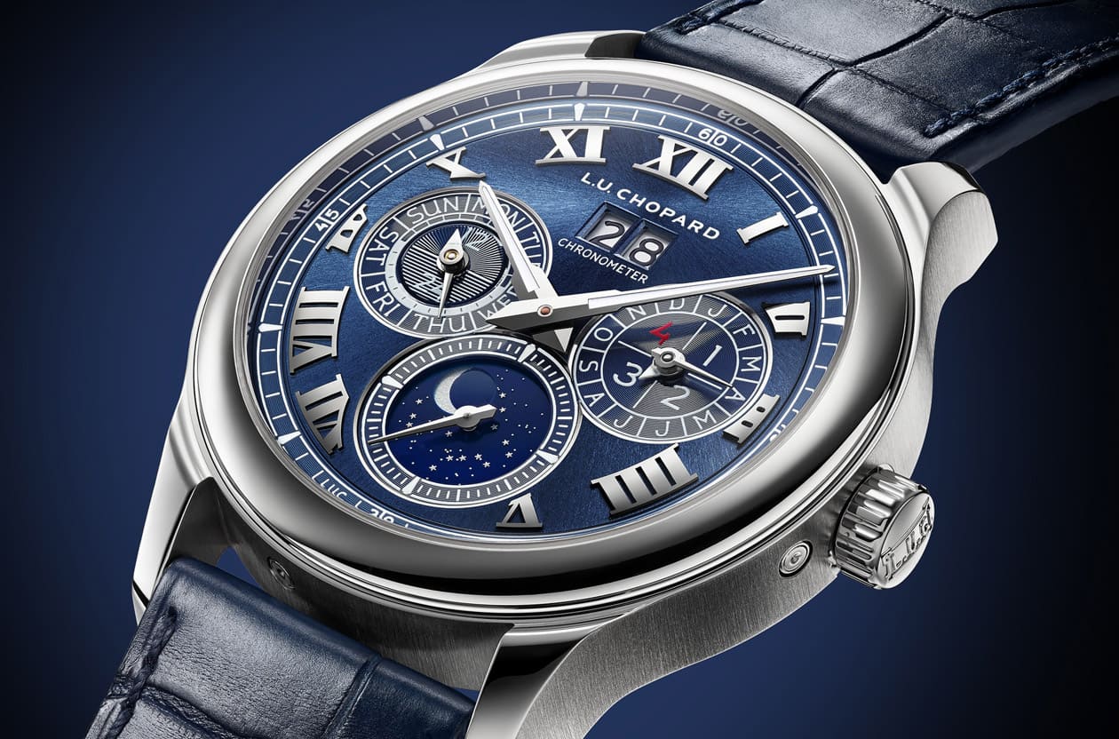 最优雅的自动万年历 萧邦 L.U.C Lunar One运用微型自动盘让40.5mm表壳完美贴手