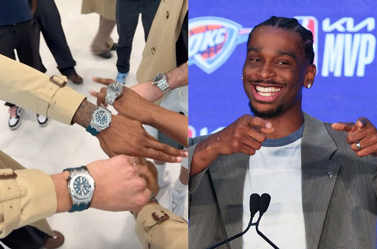愛彼AP錶配BURBERRY風衣！NBA最潮MVP SGA帶起高級運動混搭風，超狂「隊友大禮包」全公開