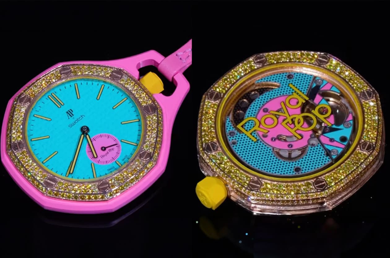 平價爆款變身頂級珠寶？Drake御用設計師Alex Moss狂改 AP x SWATCH「Royal Pop」懷錶